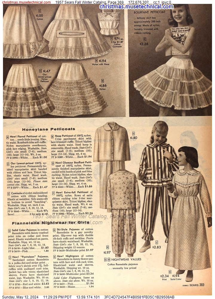 1957 Sears Fall Winter Catalog, Page 369