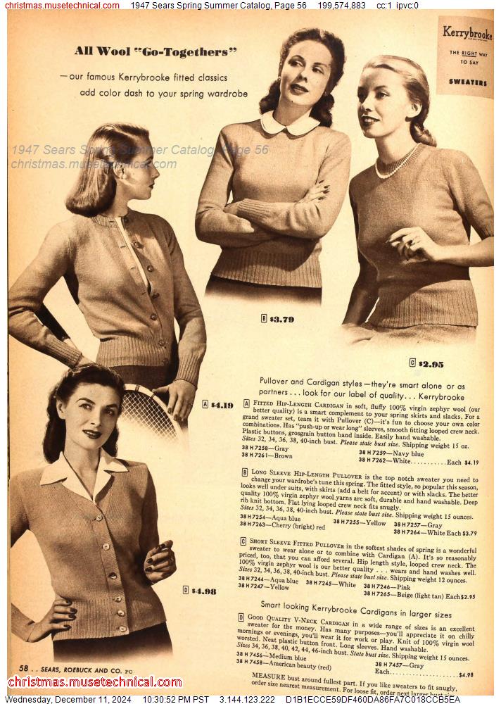 1947 Sears Spring Summer Catalog, Page 56