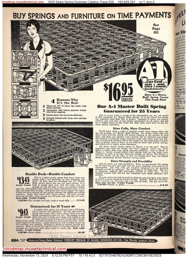 1930 Sears Spring Summer Catalog, Page 558