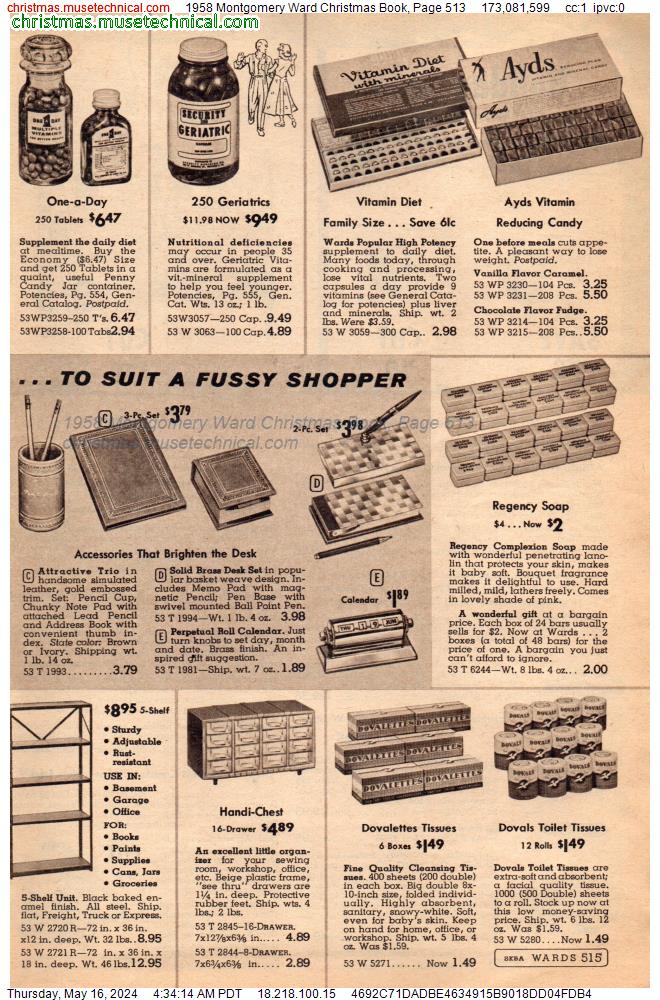 1958 Montgomery Ward Christmas Book, Page 513