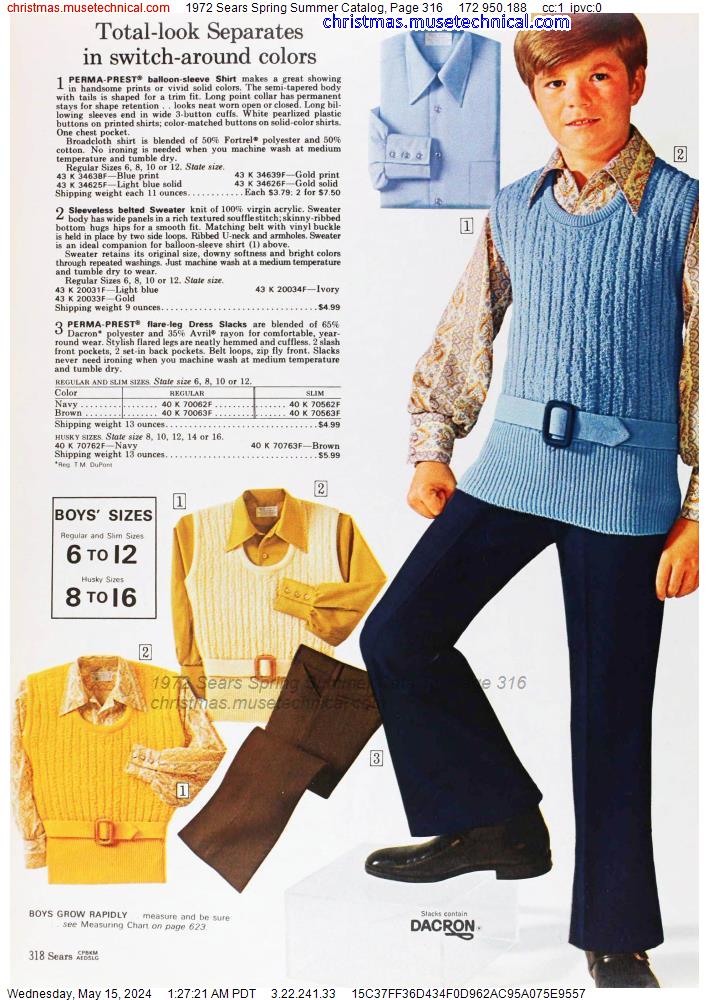 1972 Sears Spring Summer Catalog, Page 316
