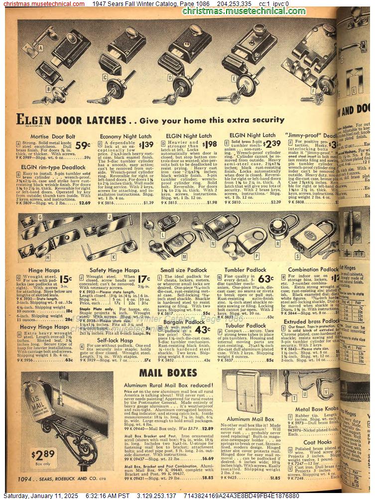 1947 Sears Fall Winter Catalog, Page 1086