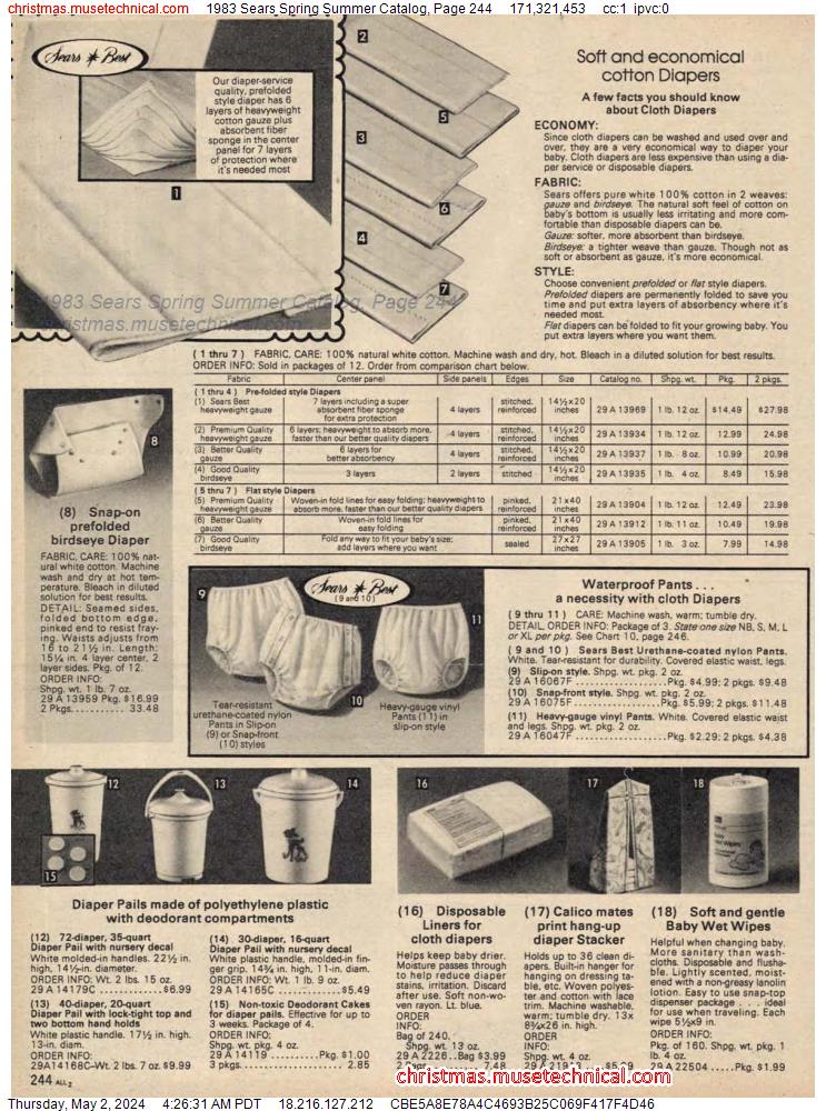 1983 Sears Spring Summer Catalog, Page 244