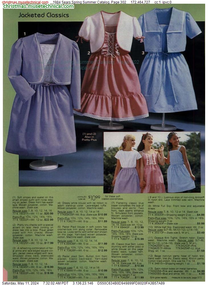 1984 Sears Spring Summer Catalog, Page 302