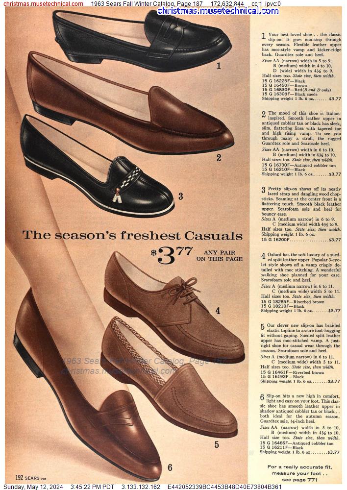1963 Sears Fall Winter Catalog, Page 187