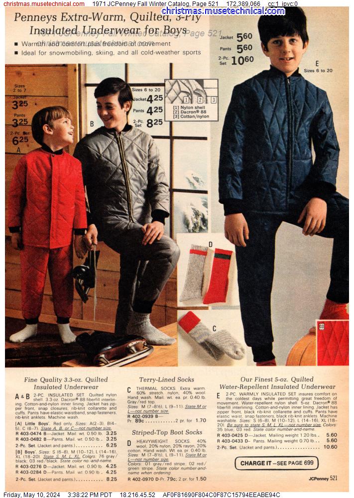 1971 JCPenney Fall Winter Catalog, Page 521