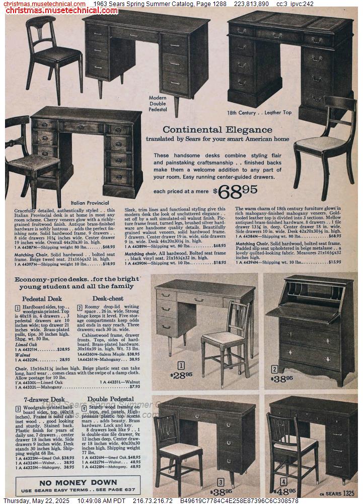 1963 Sears Spring Summer Catalog, Page 1288