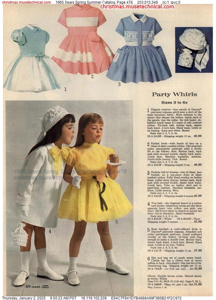 1965 Sears Spring Summer Catalog, Page 478