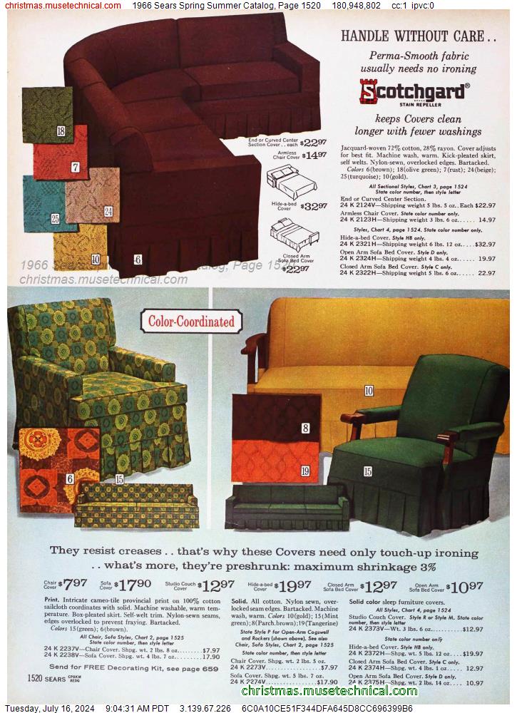 1966 Sears Spring Summer Catalog, Page 1520