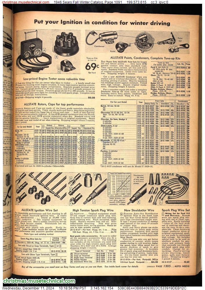 1946 Sears Fall Winter Catalog, Page 1091