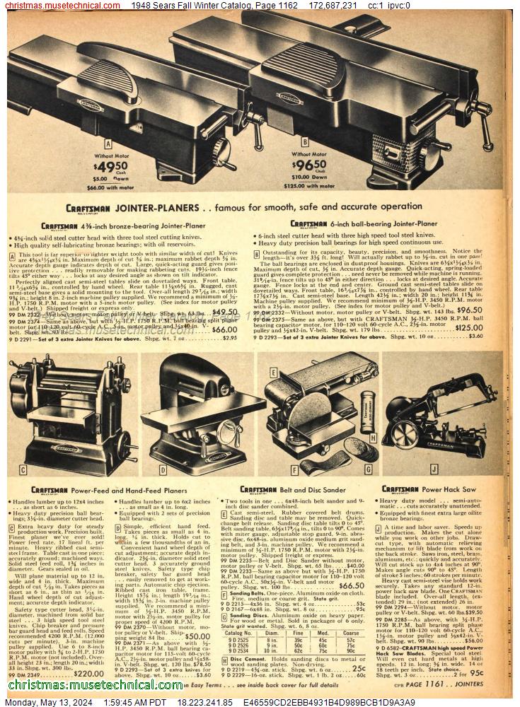 1948 Sears Fall Winter Catalog, Page 1162