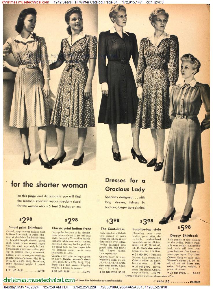 1942 Sears Fall Winter Catalog, Page 64