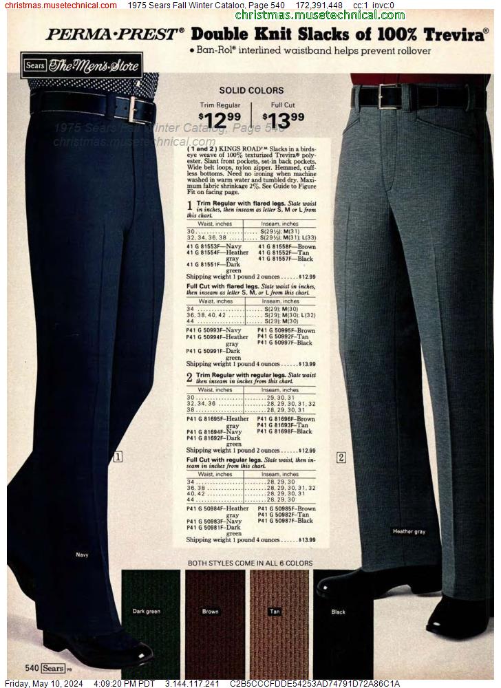 1975 Sears Fall Winter Catalog, Page 540