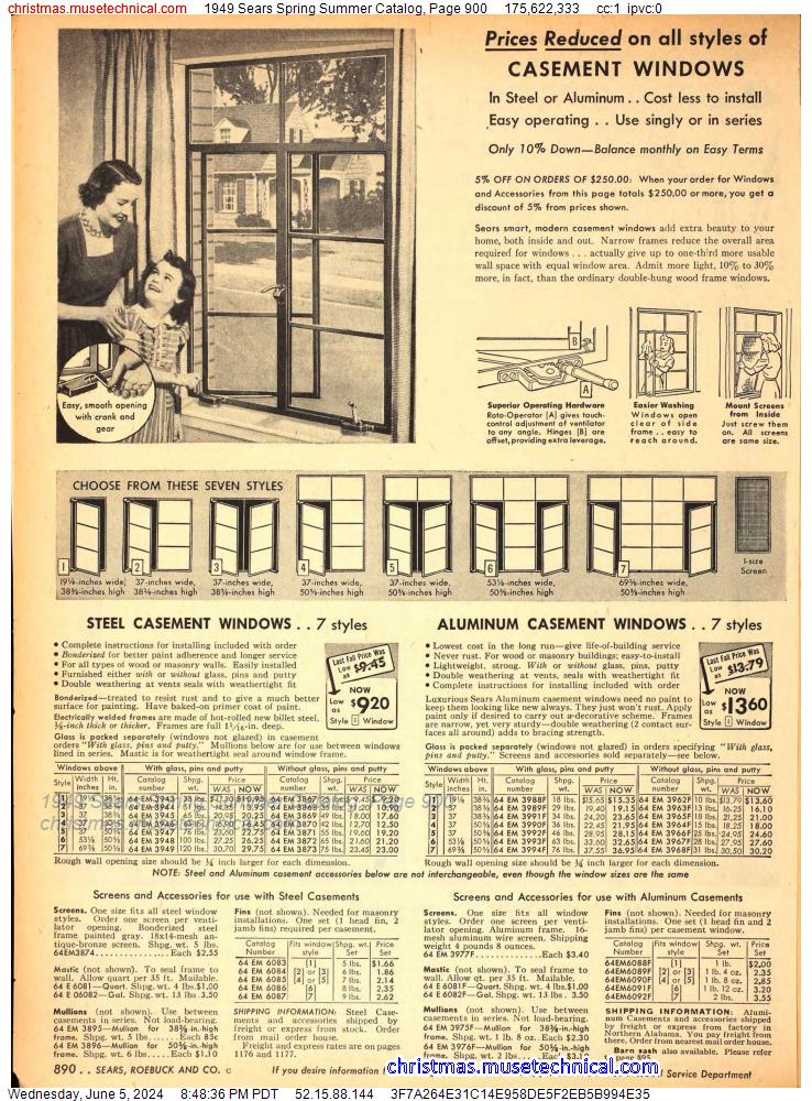 1949 Sears Spring Summer Catalog, Page 900