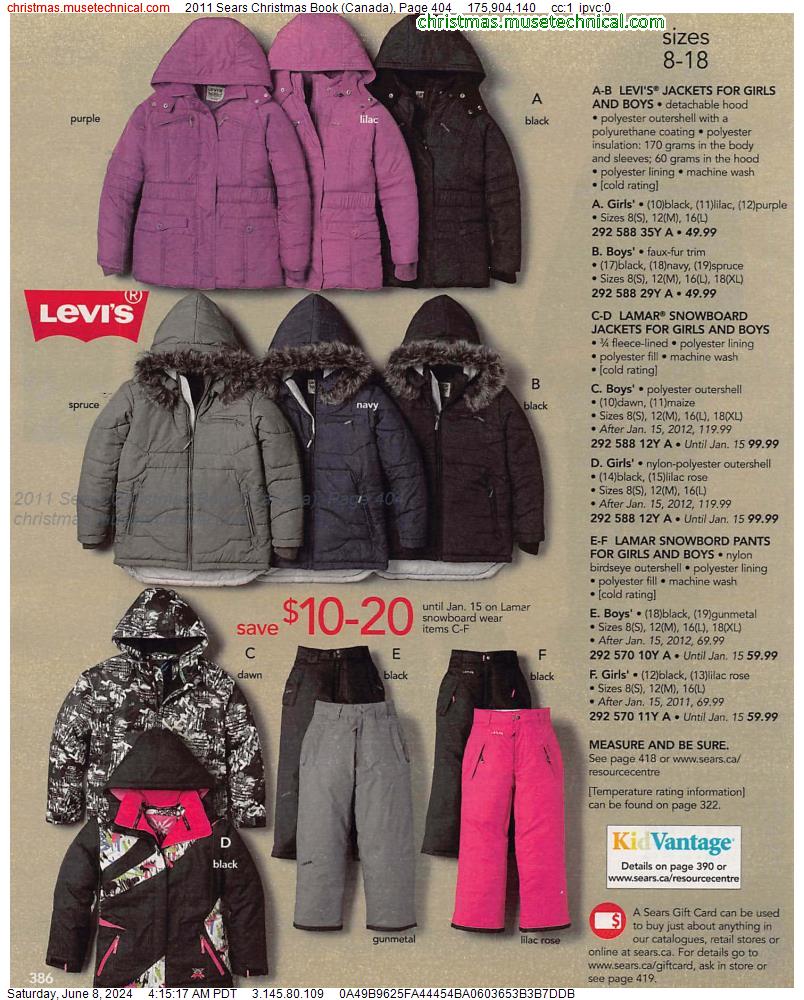 2011 Sears Christmas Book (Canada), Page 404