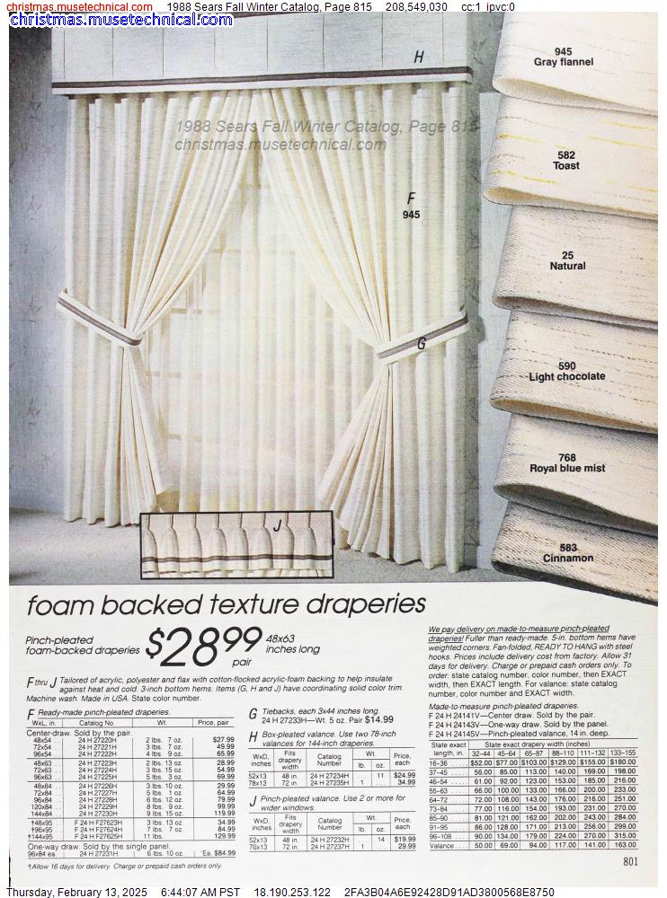 1988 Sears Fall Winter Catalog, Page 815