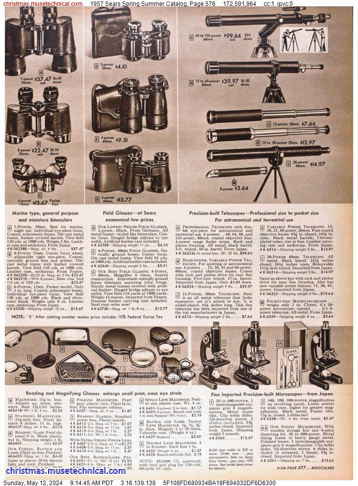 1957 Sears Spring Summer Catalog, Page 576