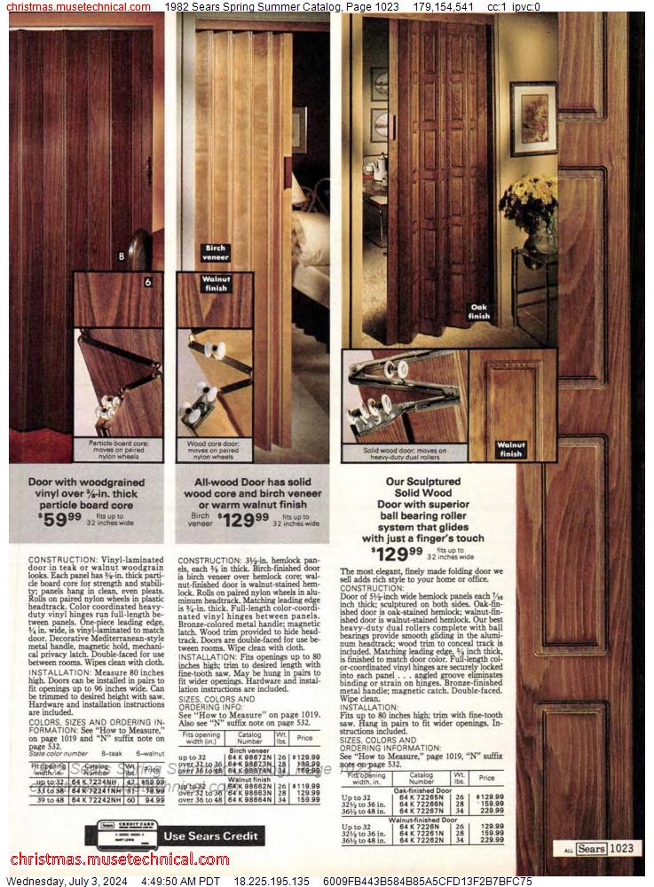 1982 Sears Spring Summer Catalog, Page 1023