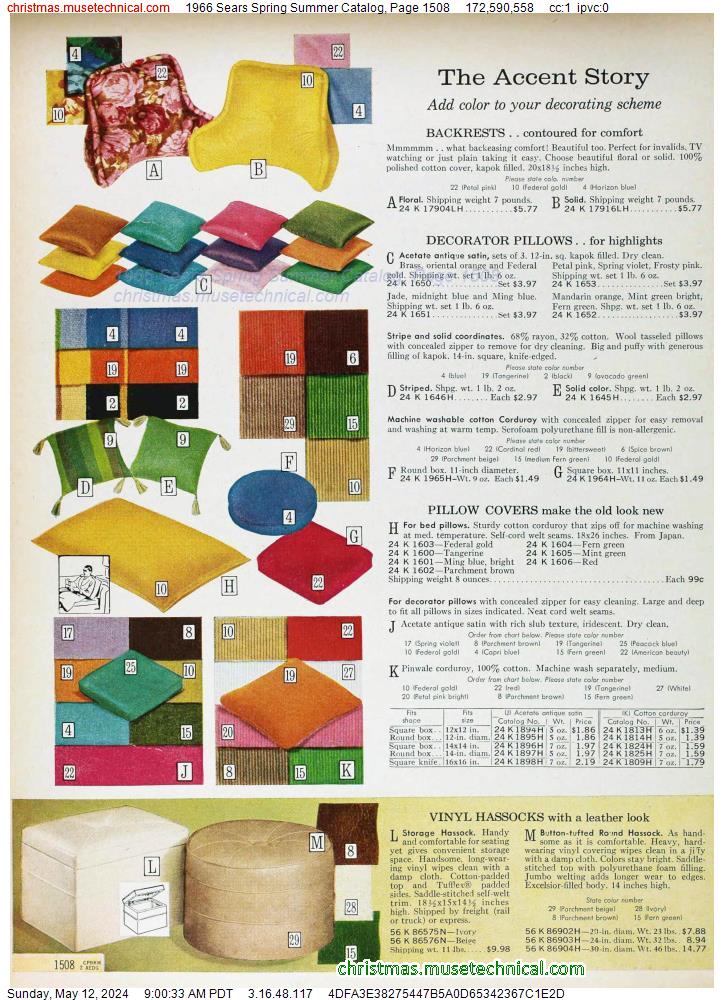 1966 Sears Spring Summer Catalog, Page 1508