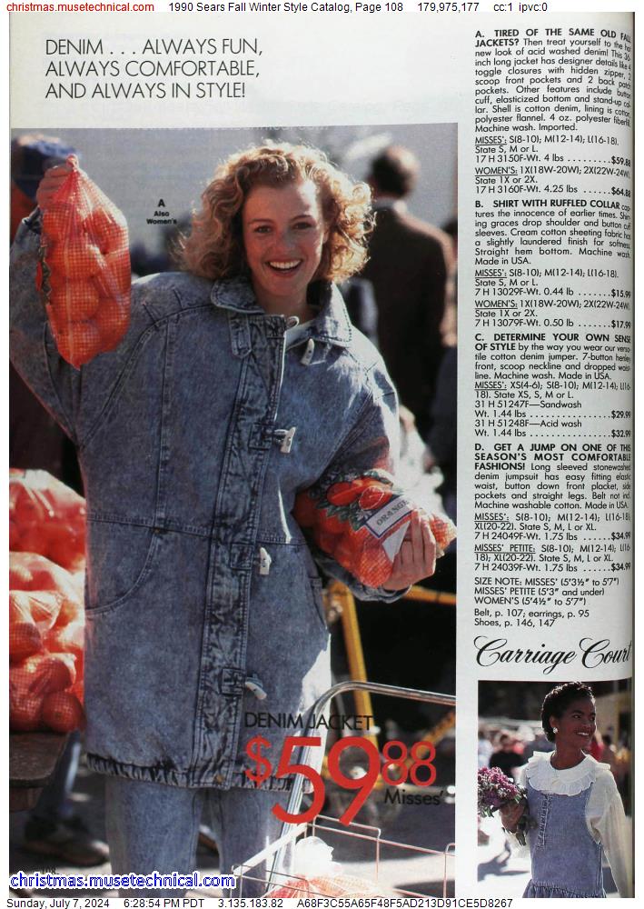 1990 Sears Fall Winter Style Catalog, Page 108