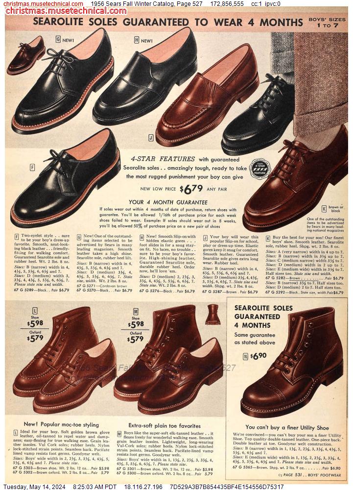 1956 Sears Fall Winter Catalog, Page 527