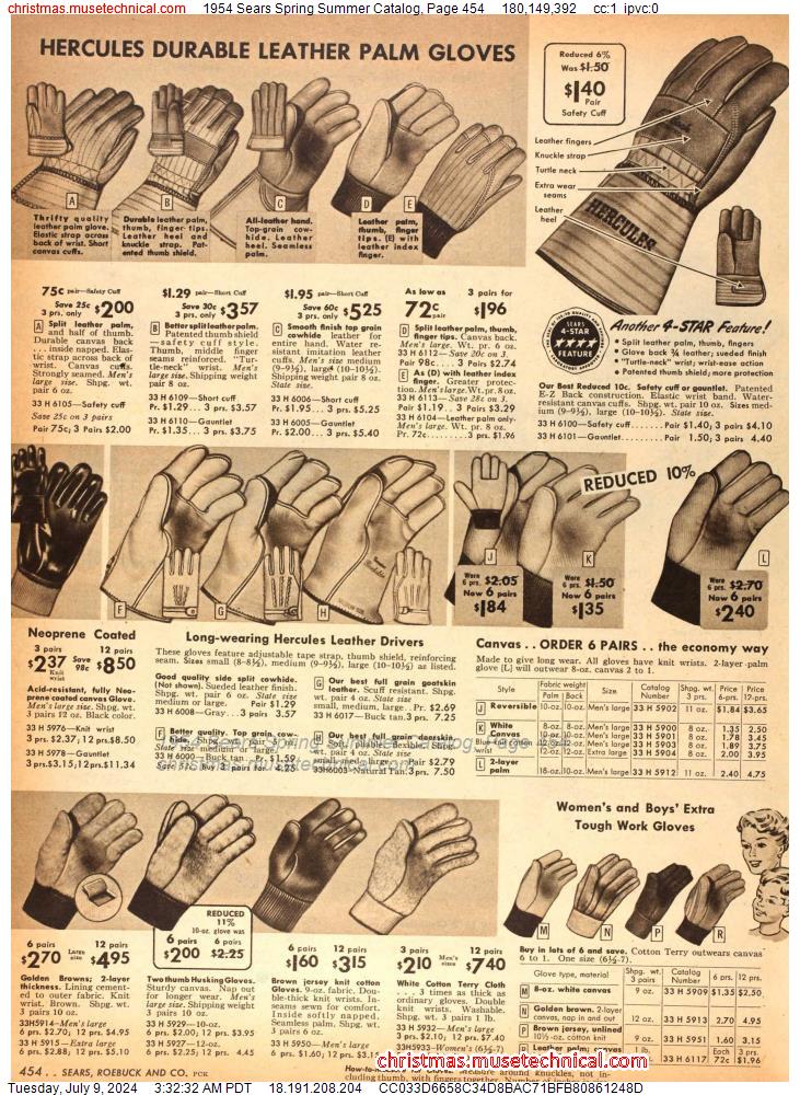 1954 Sears Spring Summer Catalog, Page 454