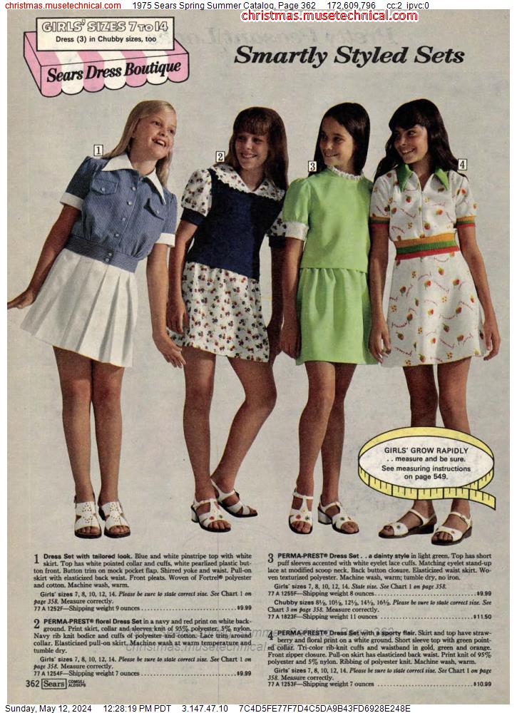 1975 Sears Spring Summer Catalog, Page 362