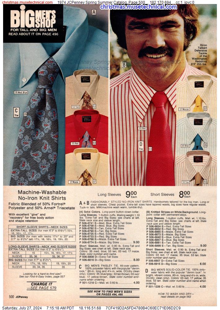 1974 JCPenney Spring Summer Catalog, Page 500