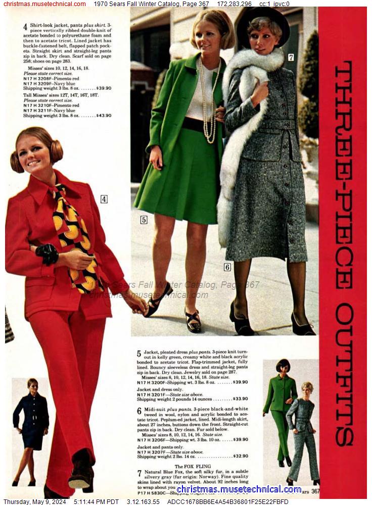1970 Sears Fall Winter Catalog, Page 367