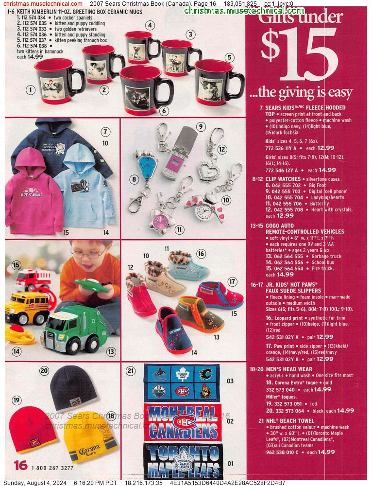 2007 Sears Christmas Book (Canada), Page 16