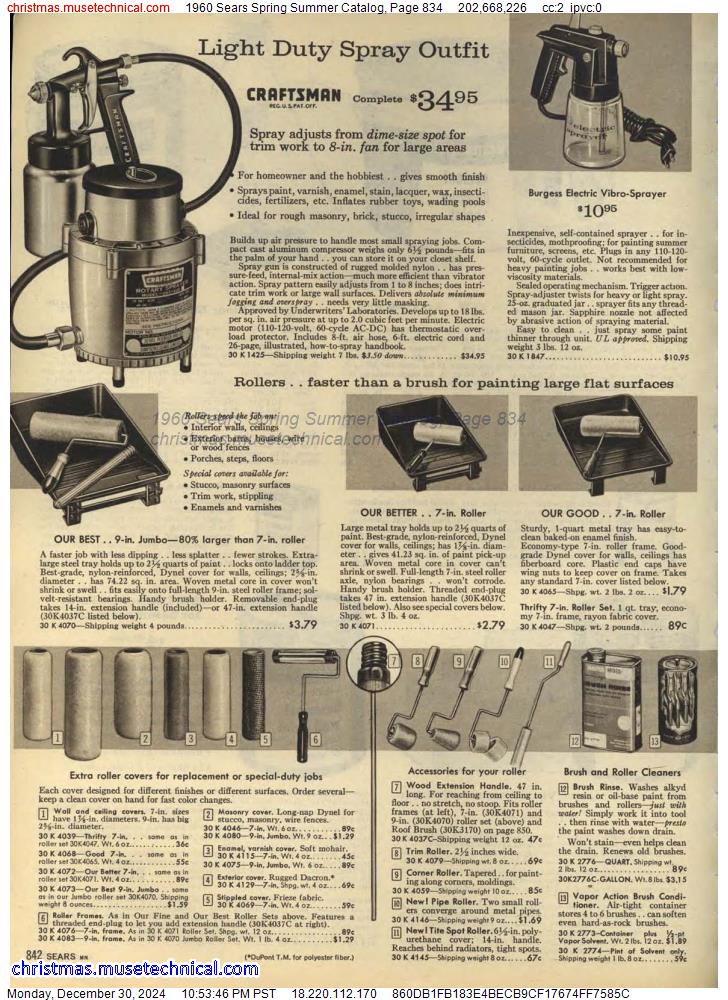 1960 Sears Spring Summer Catalog, Page 834