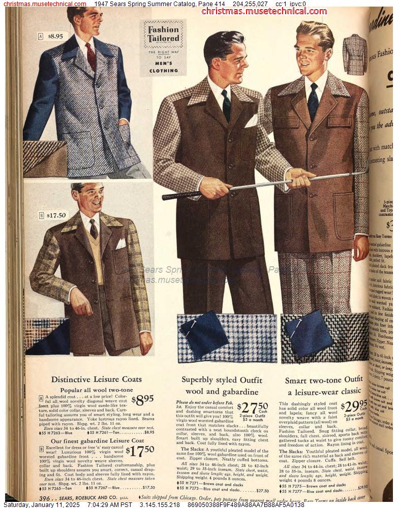 1947 Sears Spring Summer Catalog, Page 414