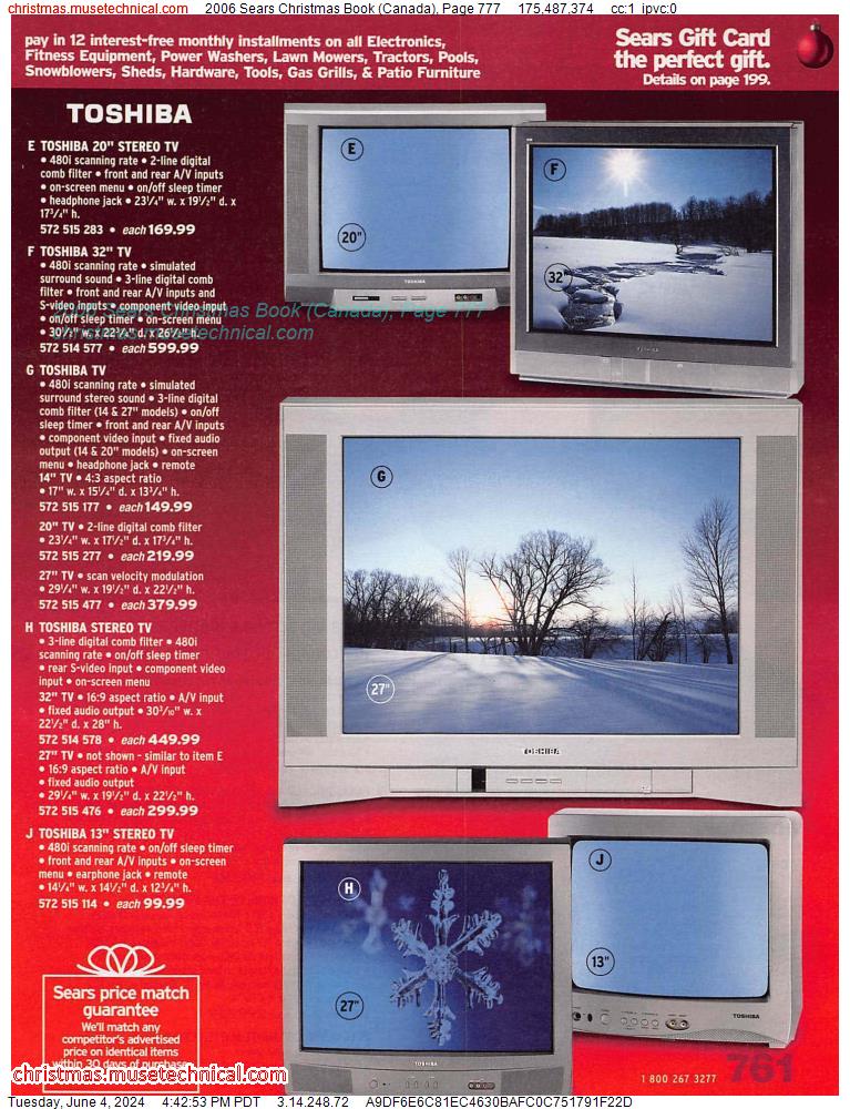 2006 Sears Christmas Book (Canada), Page 777