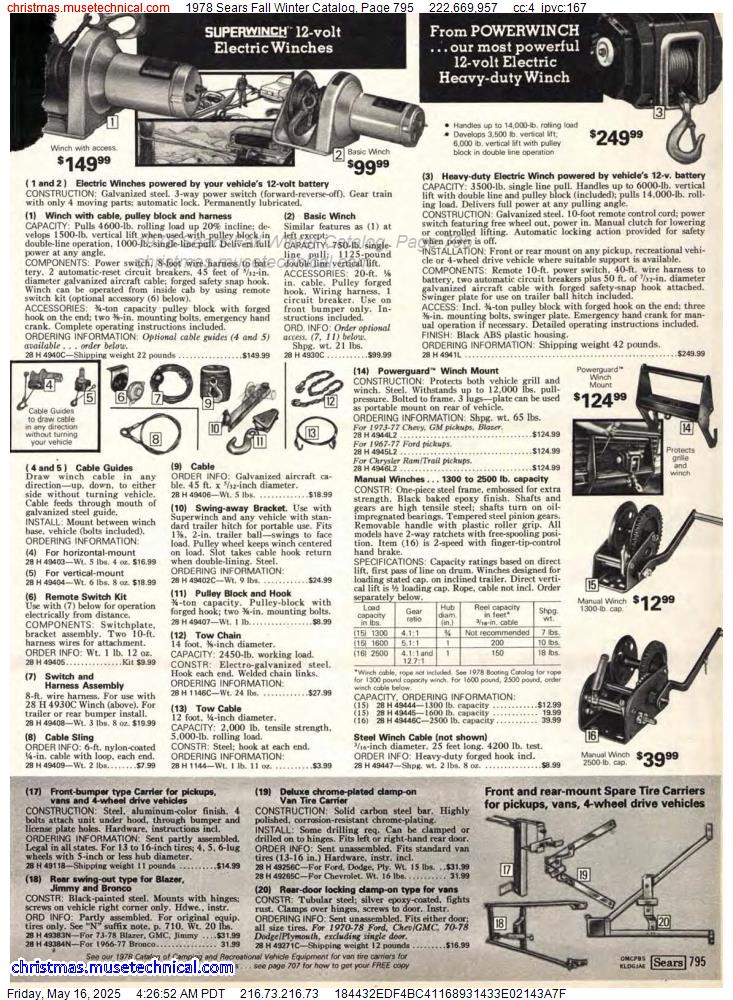 1978 Sears Fall Winter Catalog, Page 795