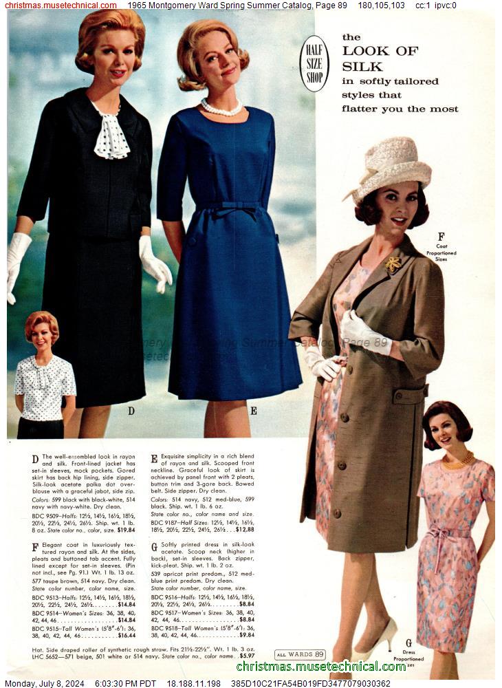 1965 Montgomery Ward Spring Summer Catalog, Page 89
