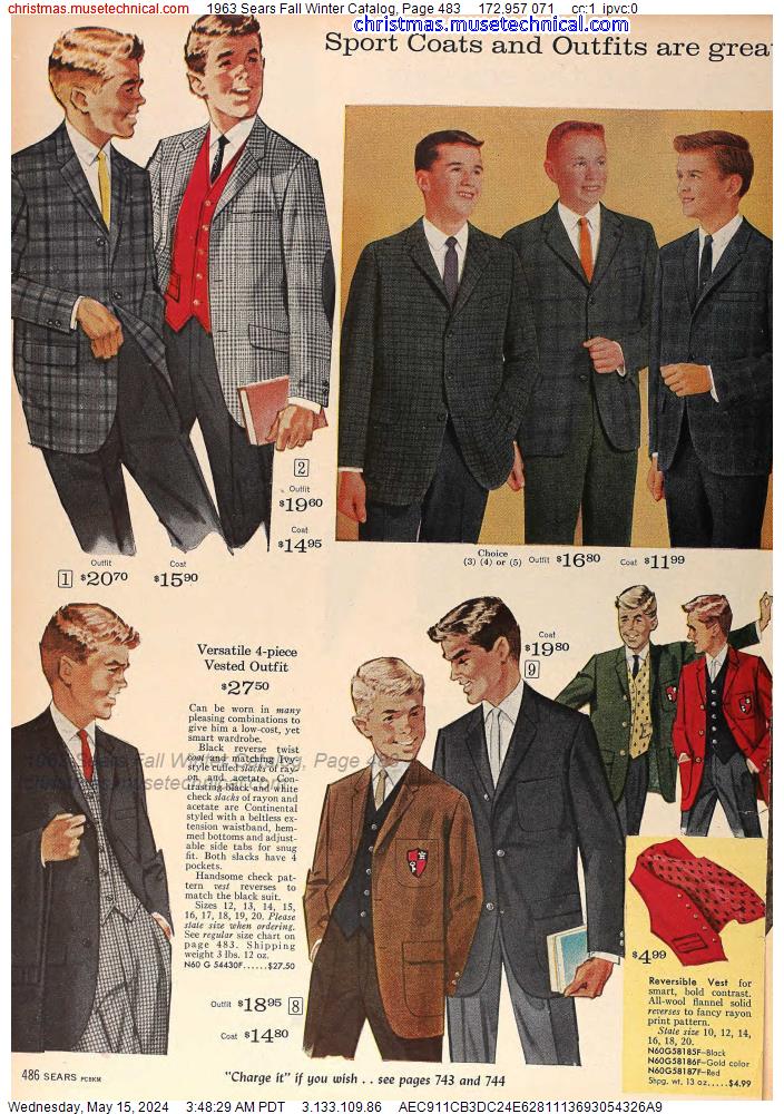 1963 Sears Fall Winter Catalog, Page 483