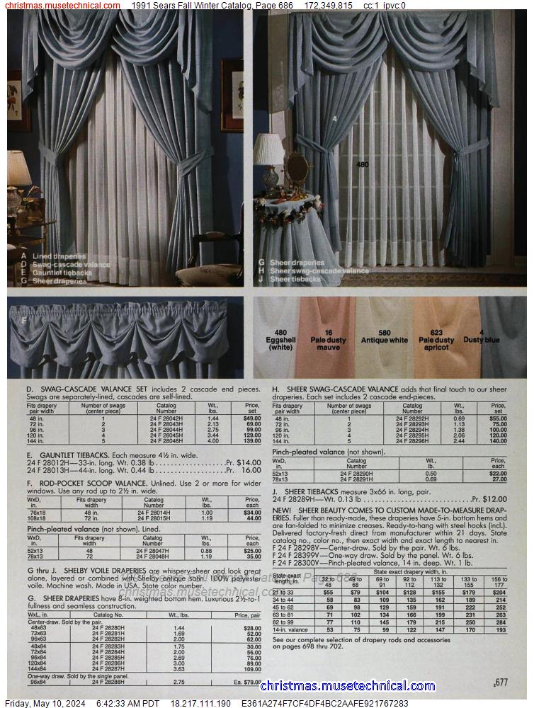 1991 Sears Fall Winter Catalog, Page 686