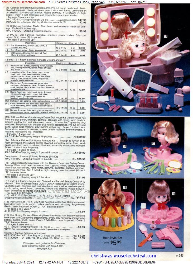 1983 Sears Christmas Book, Page 545