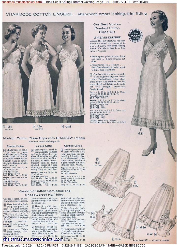 1957 Sears Spring Summer Catalog, Page 301