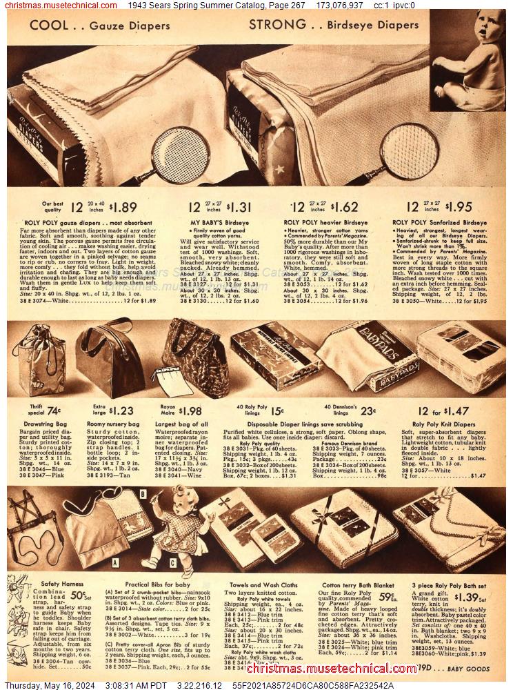 1943 Sears Spring Summer Catalog, Page 267
