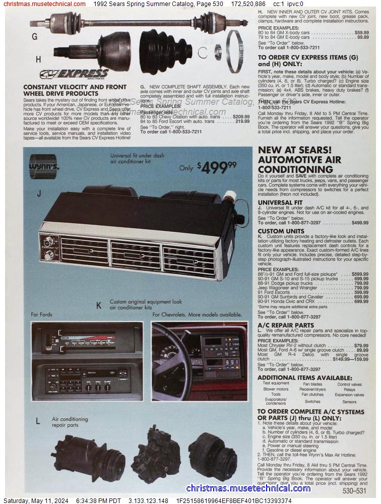 1992 Sears Spring Summer Catalog, Page 530