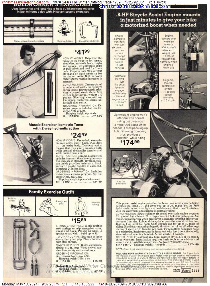 1978 Sears Fall Winter Catalog, Page 1239