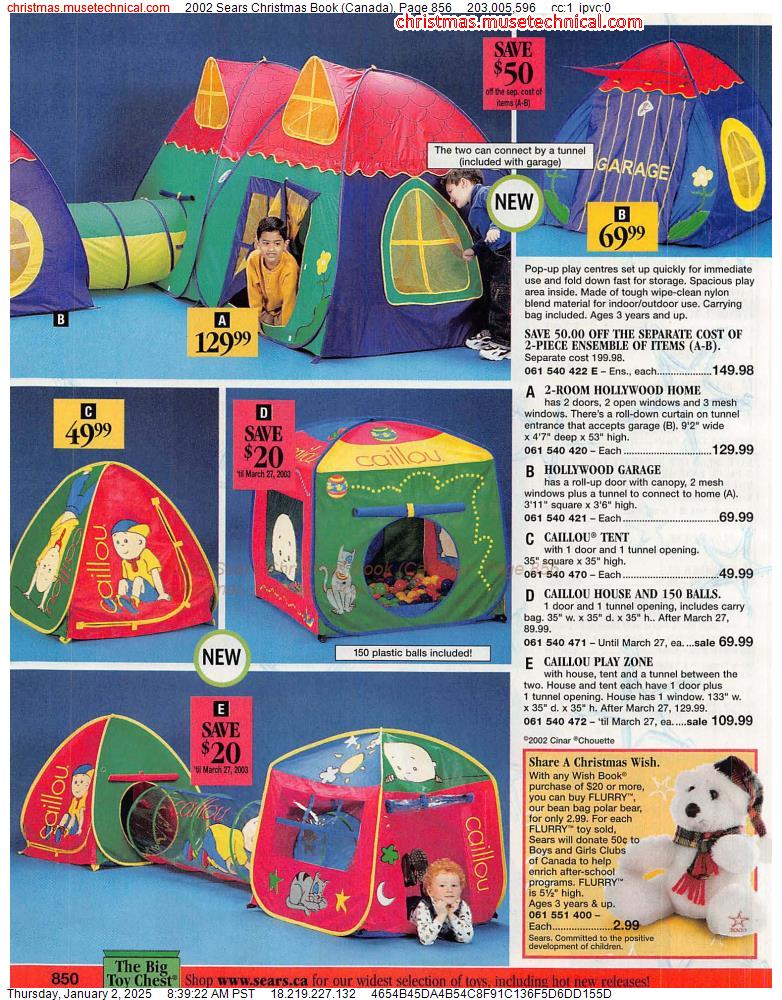 2002 Sears Christmas Book (Canada), Page 856