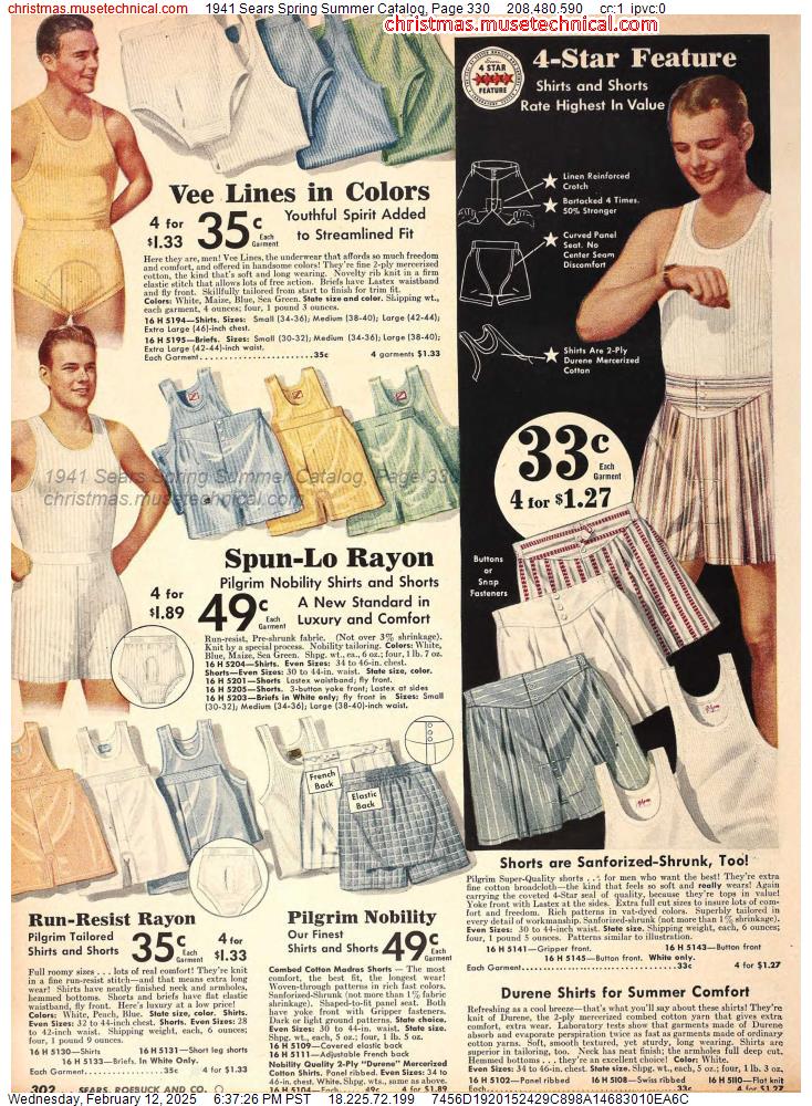 1941 Sears Spring Summer Catalog, Page 330