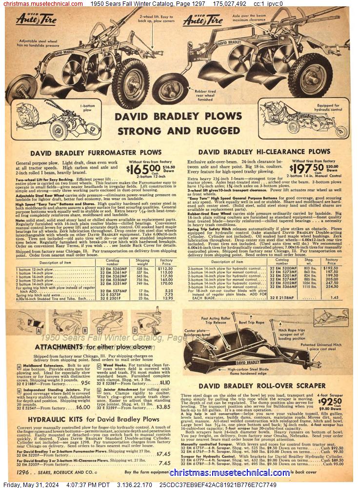 1950 Sears Fall Winter Catalog, Page 1297