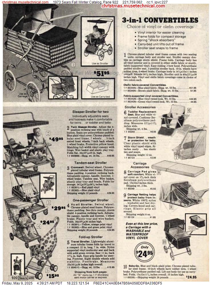 1973 Sears Fall Winter Catalog, Page 922