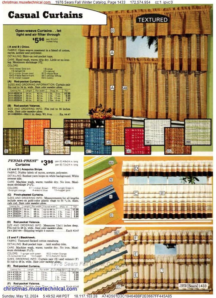 1976 Sears Fall Winter Catalog, Page 1433