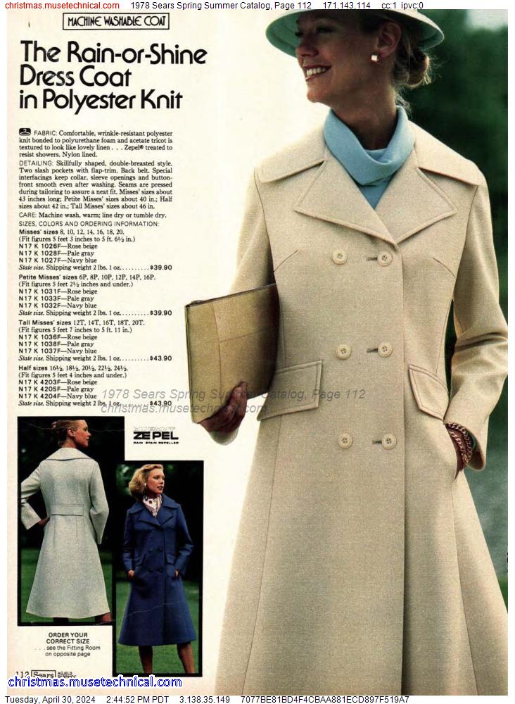 1978 Sears Spring Summer Catalog, Page 112