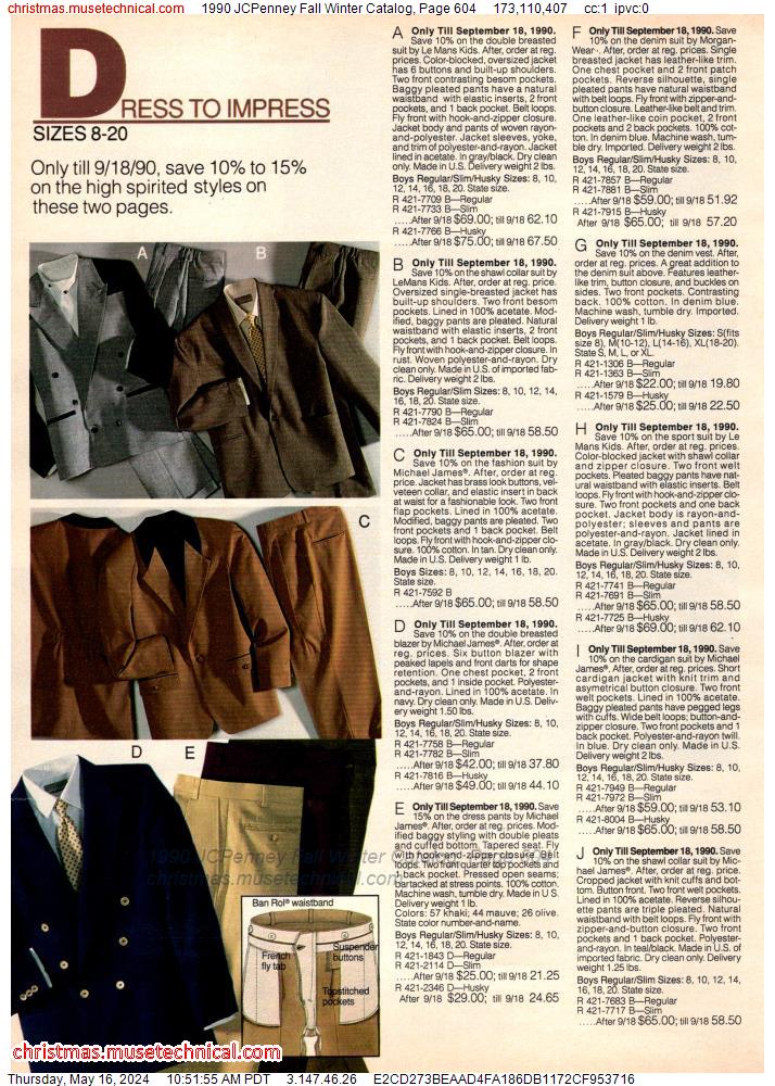 1990 JCPenney Fall Winter Catalog, Page 604