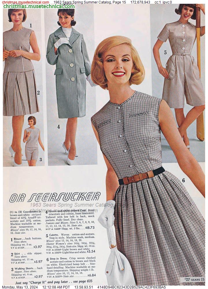 1963 Sears Spring Summer Catalog, Page 15